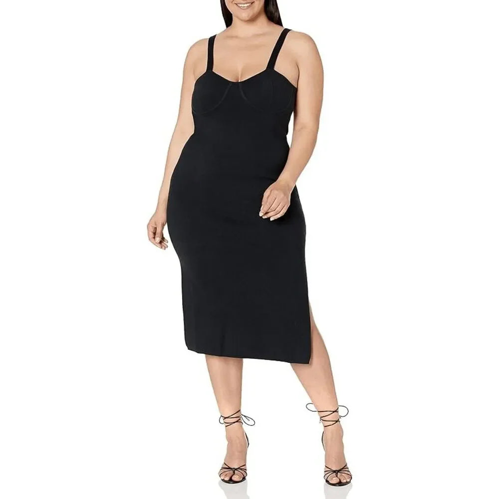 Corset Cup Midi Sweater Dress