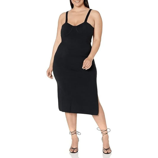 Corset Cup Midi Sweater Dress