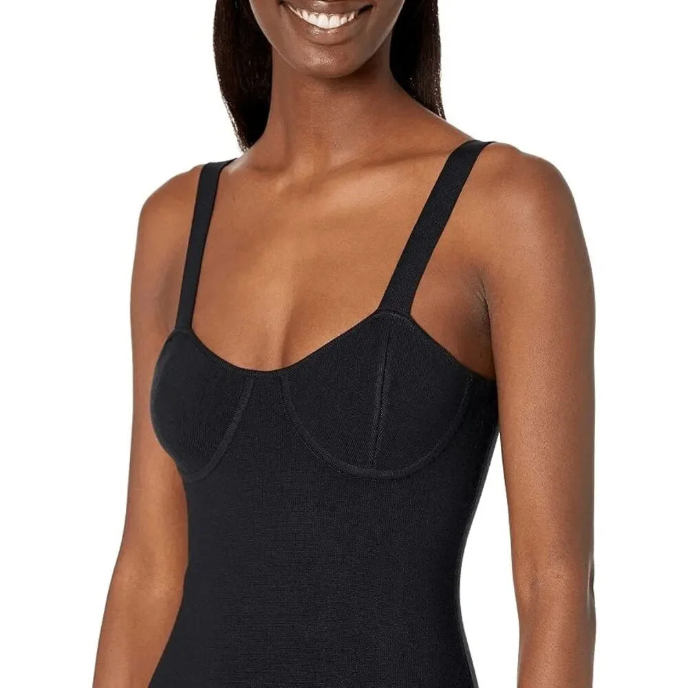 Corset Cup Midi Sweater Dress