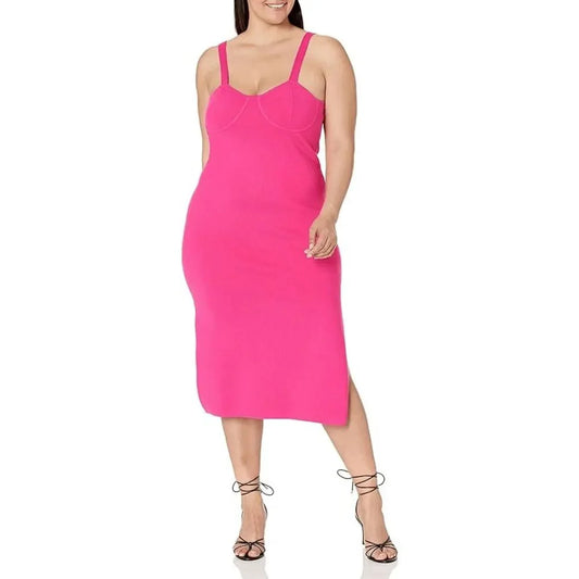 Corset Cup Midi Sweater Dress